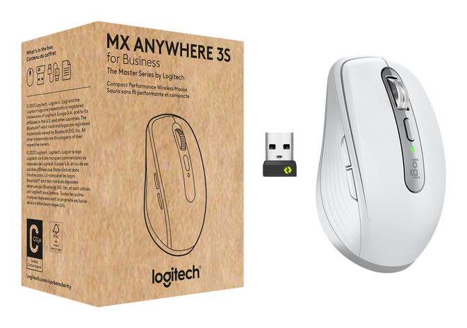 Rato Logitech MX Anywhere 3S for Business 8000DPI Wireless/Bluetooth Cinzento Claro image number 0
