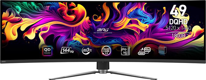 Monitor Curvo MSI MPG 491CQP QD-OLED 49" DQHD 144Hz USB-C image number 3