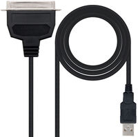 Cabo Conversor Nanocable USB Impressora Paralela A/M CN36(IEEE1284)/M 1.5 M Preto