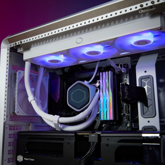 Water Cooler CPU Cooler Master MasterLiquid ATMOS II Pixel Led ARGB 360mm Branco image number 6