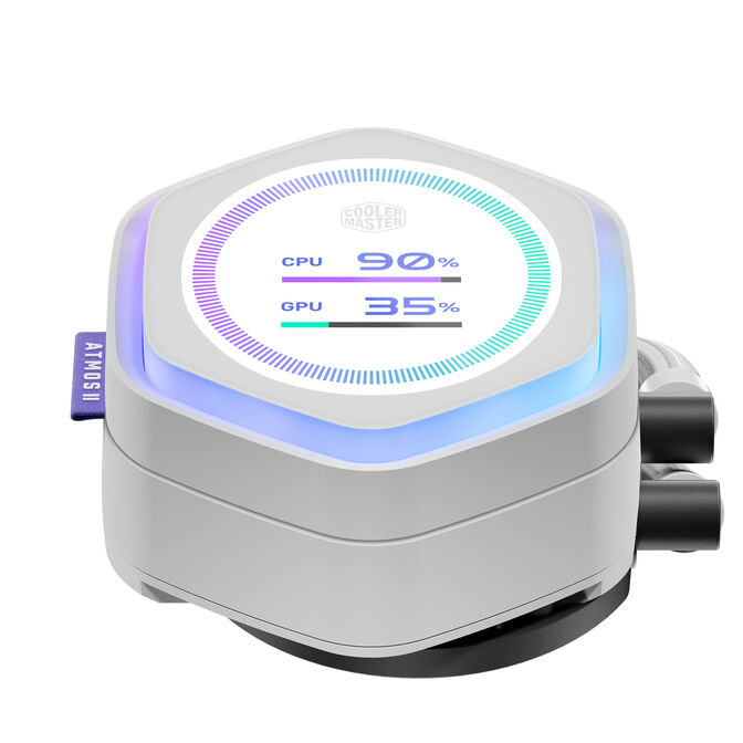 Water Cooler CPU Cooler Master MasterLiquid ATMOS II LCD ARGB 360mm Branco image number 3