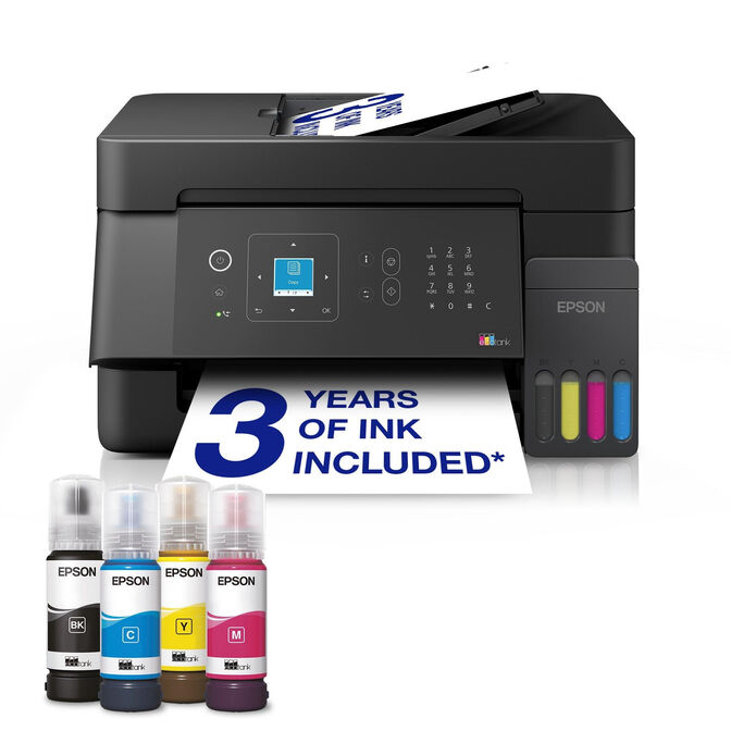 Impressora Multifun&ccedil;&otilde;es a Jato de Tinta EPSON EcoTank ET-4900 Cores WiFi image number 0