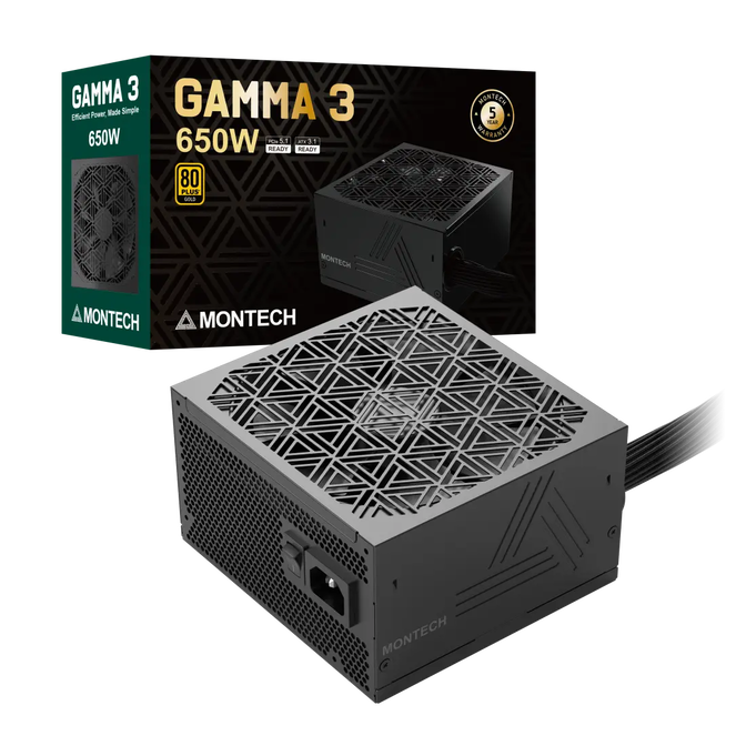 Fonte Modular Montech Gamma 3 650W 80 Plus Gold ATX 3.1 image number 0
