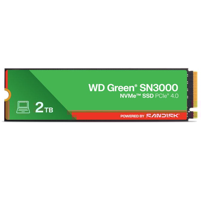 Disco SSD Western Digital Green SN3000 2TB Gen4 M.2 NVMe (5000/4200MB/s) image number 0