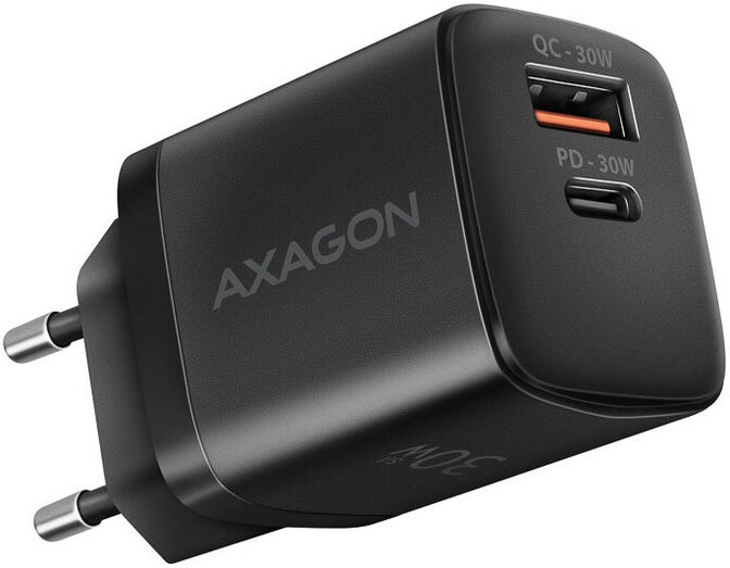 Carregador de parede AXAGON ACU-PQ30 QC3.0,4.0/AFC/FCP/PPS/Apple + PD type-C, 30W, Preto image number 0