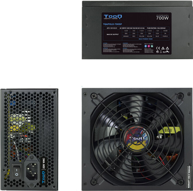 Fonte de Alimenta&ccedil;&atilde;o Tooq 700W PFC Activo image number 3