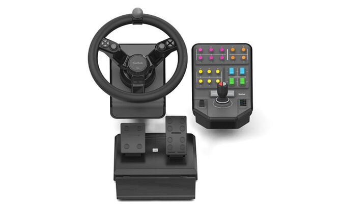 Conjunto Logitech G Saitek Heavy Equipment Volante + Pedais PC image number 5