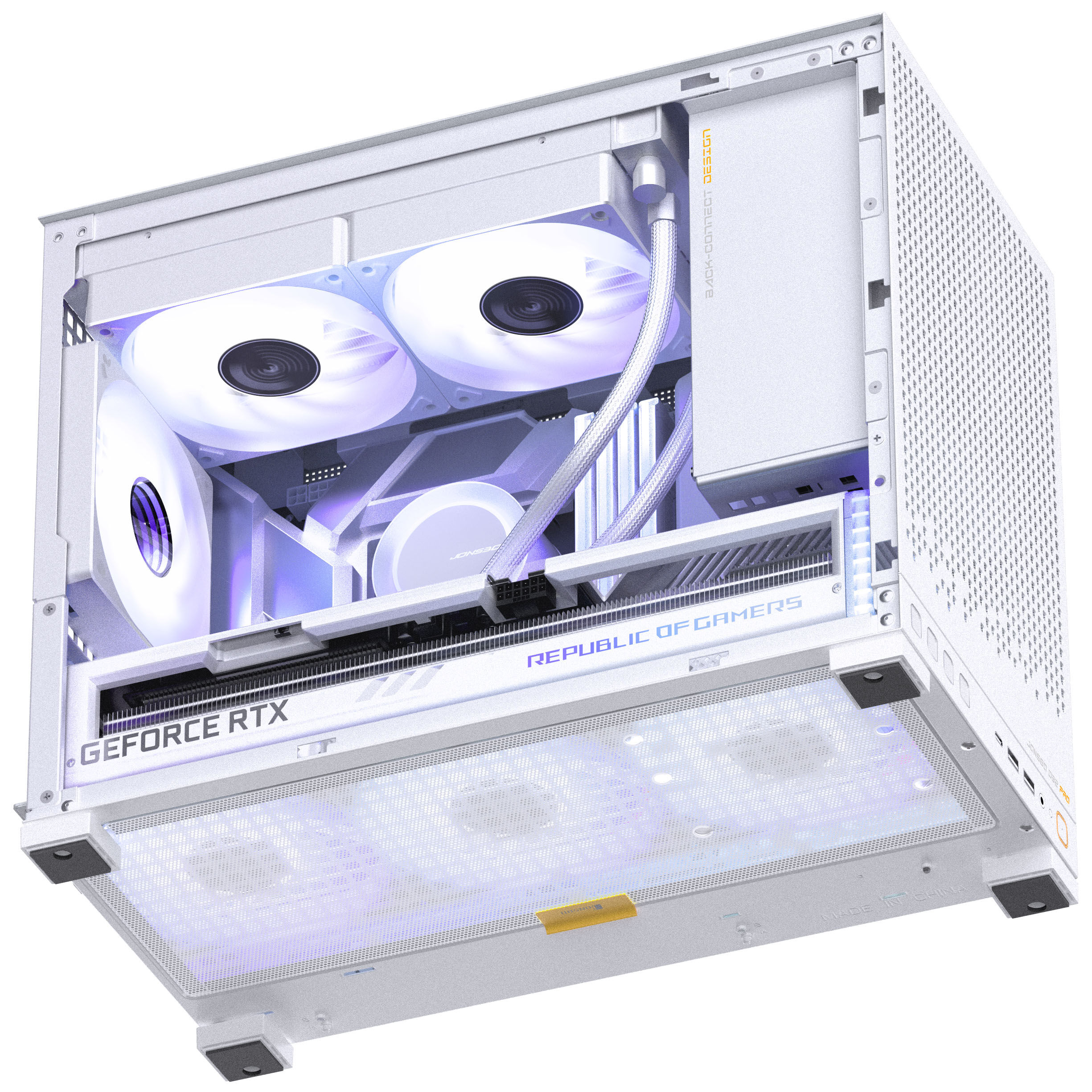 Caixa Micro-ATX Jonsbo D32 PRO Vidro Temperado Branco