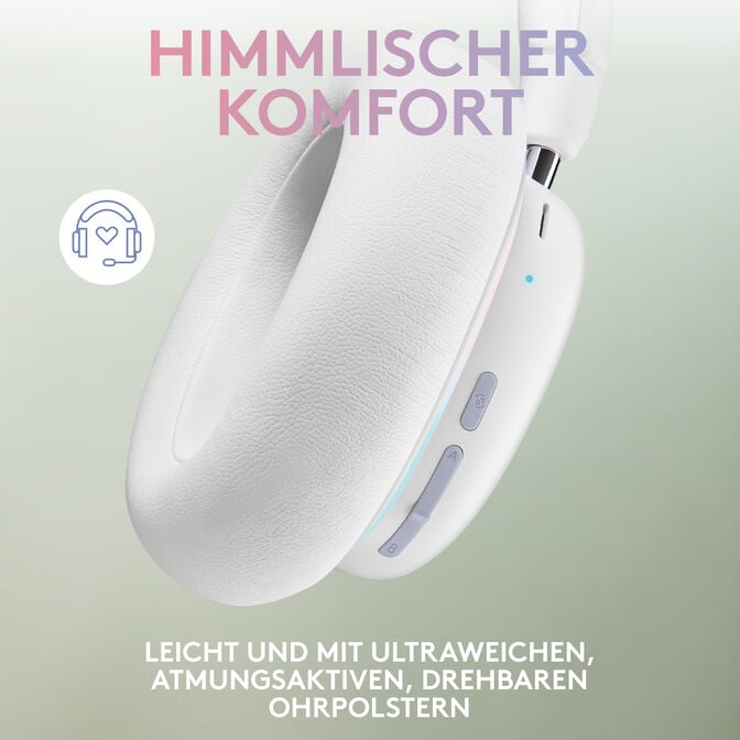 Headset Logitech G735 RGB Lightspeed Wireless Branco image number 10