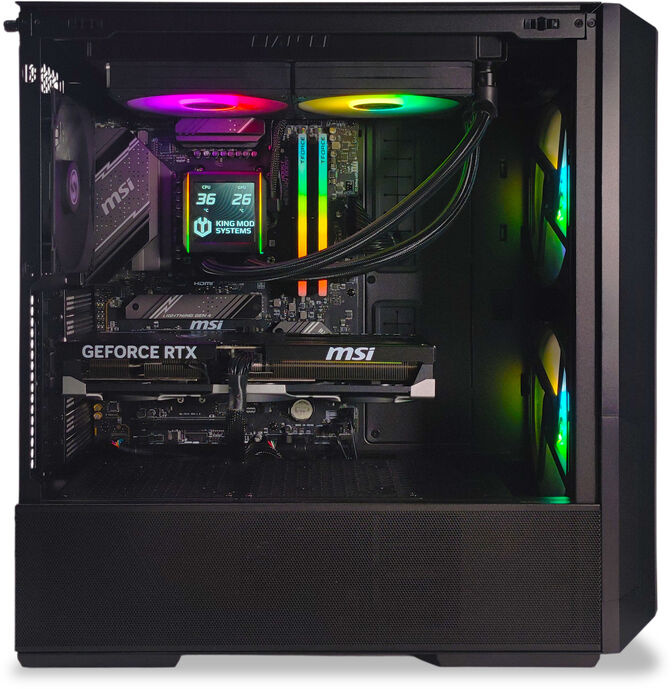 Computador King Mod Gamer-PC Ryzen 7 7800X3D 32GB DDR5 1TB RTX 5070 Ti WiFi W11 image number 2