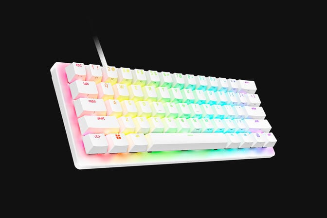 Teclado Razer Huntsman V3 Pro TKL RGB Analog Optical Switch Branco (US) image number 2