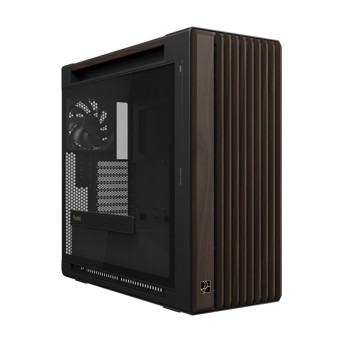 Caixa E-ATX ASUS ProArt PA602 Walnut Wood TG Modern Preta