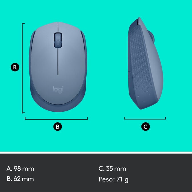 Rato Logitech M171 Wireless Azul image number 10