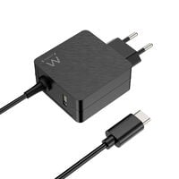 Carregador de Port&aacute;til Ewent USB-C + 1-Porta USB-A PD 45W Preto