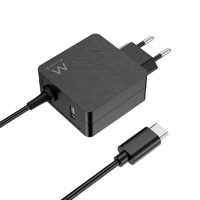 Carregador de Port&aacute;til Ewent USB-C + 1-Porta USB-A PD 45W Preto image number 0