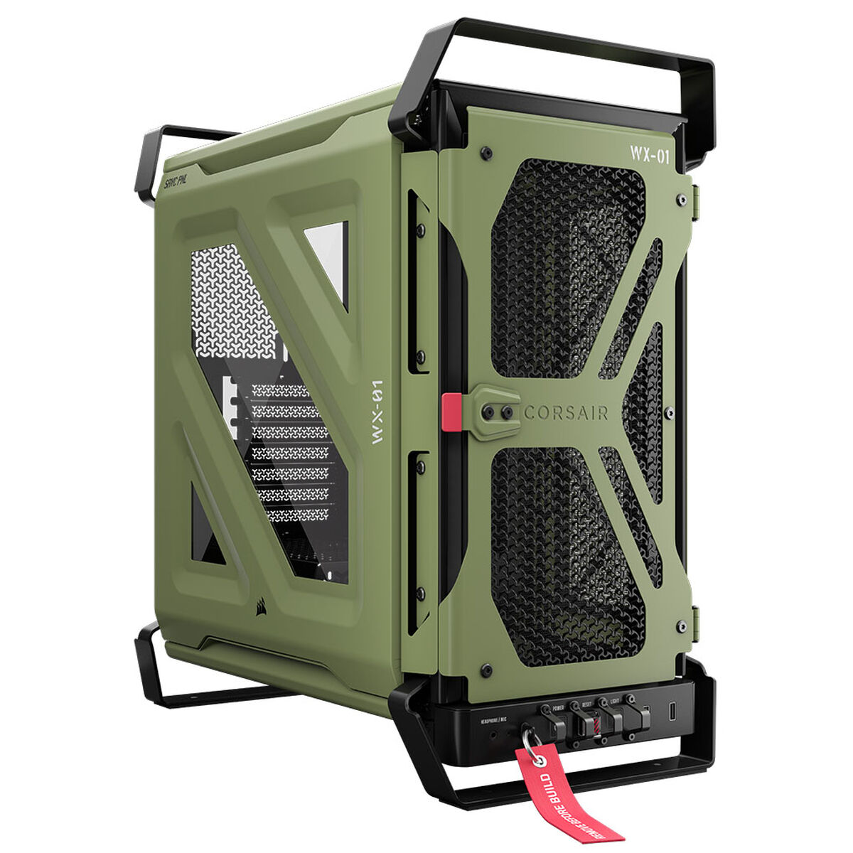 Caixa E-ATX Corsair WARTHOG Perfomance Verde Militar Vidro Temperado