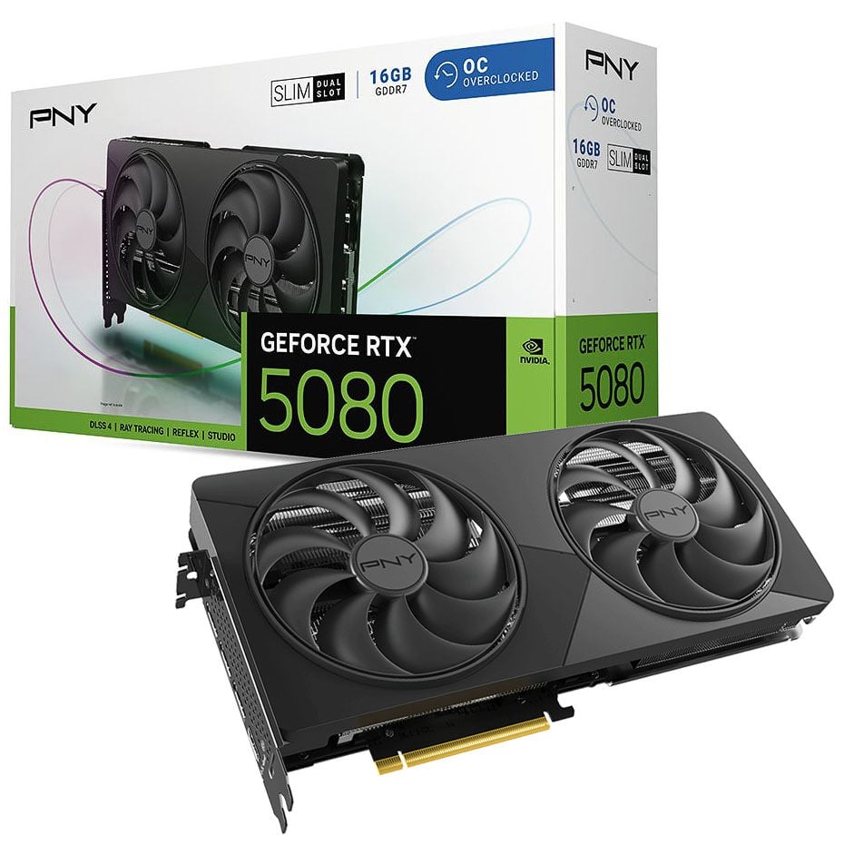 Gr&aacute;fica PNY GeForce&reg; RTX 5080 SFF Slim DF OC 16GB GDDR7 DLSS4