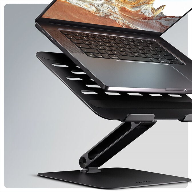 Suporte Elevat&oacute;rio AXAGON STND-LQB  para Port&aacute;teis Regul&aacute;vel Aluminio Preto image number 1