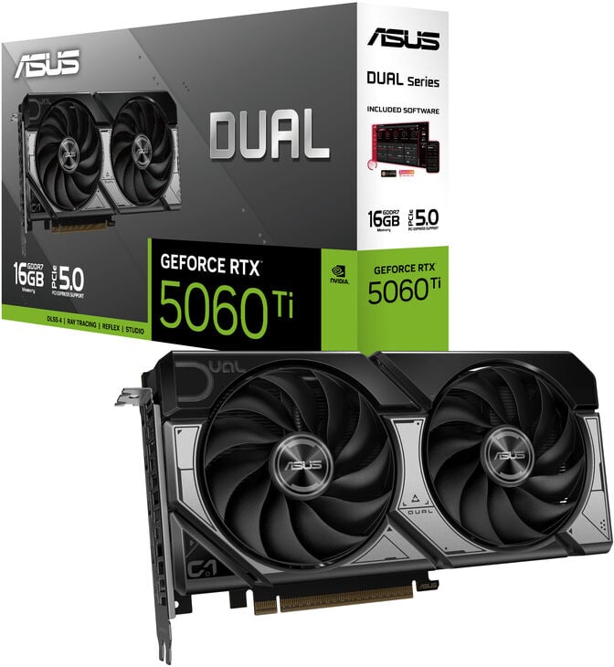 Gr&aacute;fica Asus GeForce&reg; RTX 5060 Ti Dual 16GB GDDR7 DLSS4 image number 0