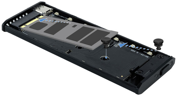 Caixa SSD Tooq M.2 NGFF/NVMe SSD USB 3.1 Gen 2 USB-C RGB image number 4