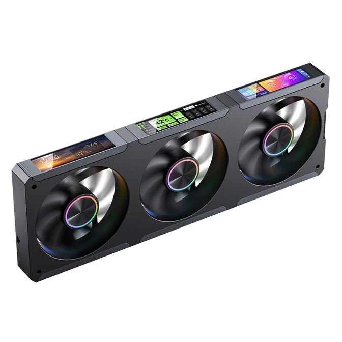Ventoinha Jonsbo ZC-360  RGB Single-Frame LCD Pretas - Tripla Ventoinha 120mm ( 360mm ) image number 0