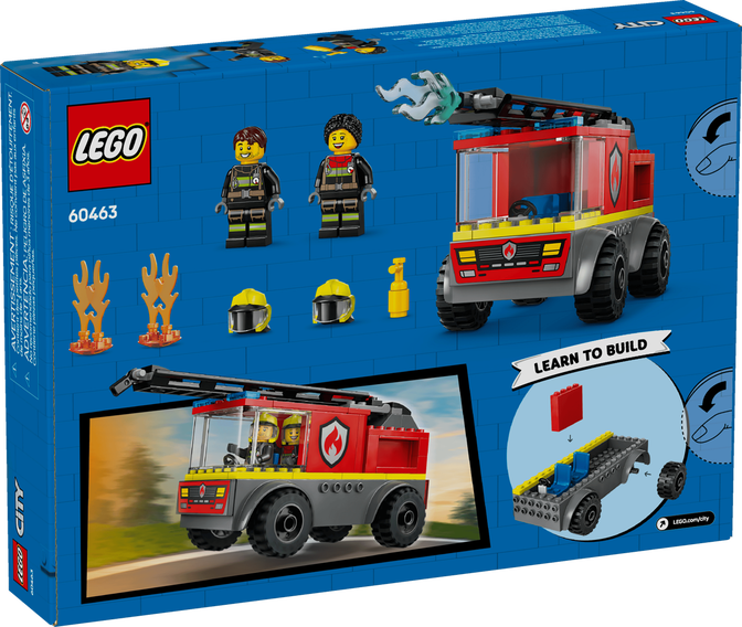 LEGO City: Cami&atilde;o dos Bombeiros com Escada, 82 Pe&ccedil;as (60463) image number 1
