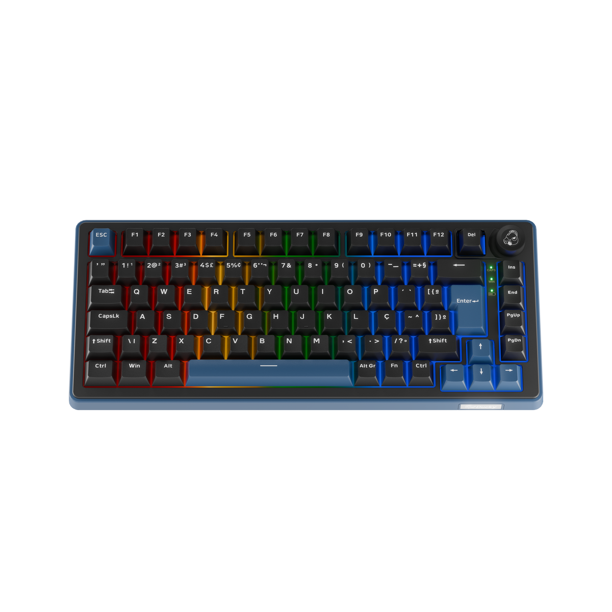 Teclado Mecânico Ducky OK-M 75 75% Tri-Mode Hot-Swap RGB Tactile (PT)