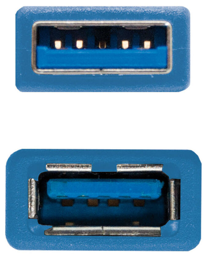 Cabo USB 3.0 Nanocable USB-A M/F 2 M Azul image number 2