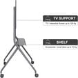 Suporte M&oacute;vel Ewent EW1542 TV Mounting Bracket XL 50" - 86" image number null