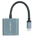 Adaptador Nanocable USB-C > DVI-D 15 CM Cinzento image number null