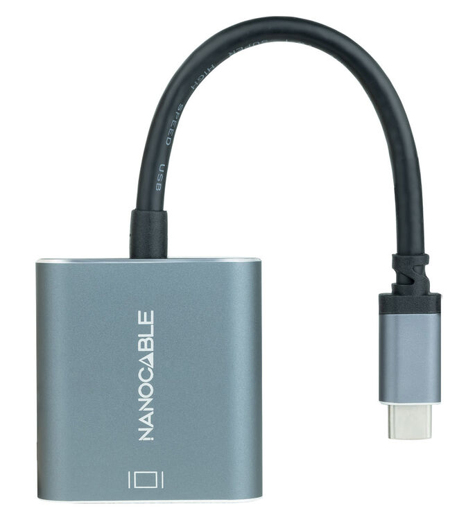 Adaptador Nanocable USB-C > DVI-D 15 CM Cinzento image number 0