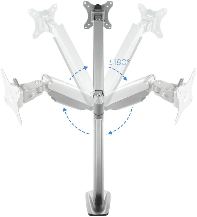 Suporte de Mesa Tooq Tilt e Girat&oacute;rio 13" a 32" Max. 9kg Preto image number 5