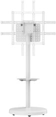 Suporte M&oacute;vel de Ch&atilde;o Ewent EW1550 Heavy-Duty Mobile TV Floor Stand 37" - 86" Branco image number null