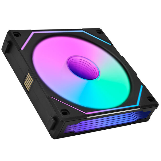 Ventoinha Lian Li UNI FAN SL120 Infinity RGB Reverse Blade PWM Preto 120mm (Pack 3) image number 1