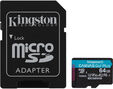 Cart&atilde;o Kingston Canvas Go! Plus Gen4 200MB/s MicroSDXC UHS-I U3 V30 A2 64GB image number null