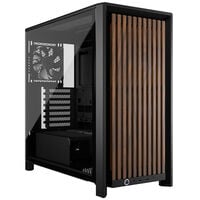 Caixa E-ATX Corsair 4000D RS Wood Black Walnut Vidro Temperado