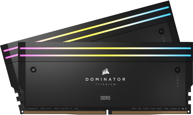 Corsair Kit 32GB (2 x 16GB) DDR5 7200MHz Dominator Titanium RGB Black CL34 image number 0