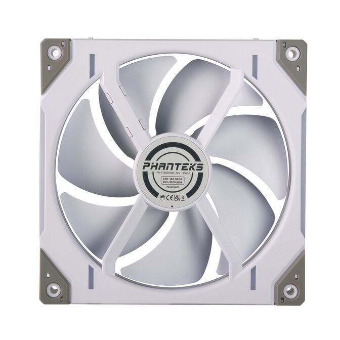 Ventoinha Phanteks D30 PWM reverse Airflow DRGB Branco Pack 3 - 140mm image number 3