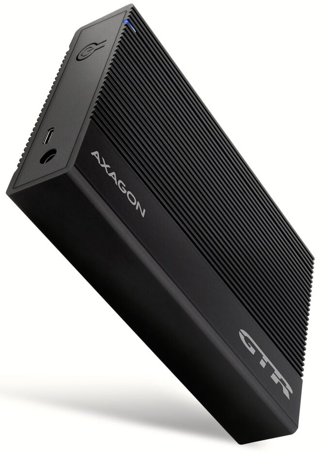 Caixa Externa AXAGON EE35-GTR USB-C 3.2 Gen 1 - SATA 6G, 3.5" External RIBBED box BLACK image number 0
