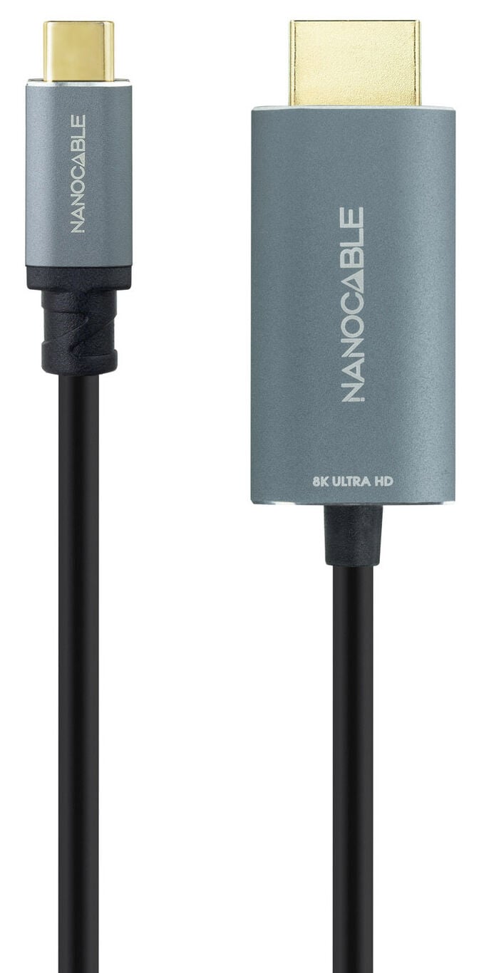 Cabo Conversor Nanocable USB-C > HDMI 2.1 8K@60HZ 1.8 M Preto image number 1
