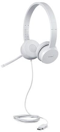 Headset Lenovo 110 Stereo Branco USB