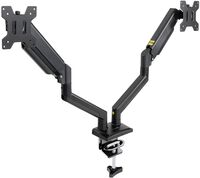 Suporte de Mesa Tooq Duplo Tilt e Girat&oacute;rio 13" a 34" Max. 10kg/Monitor Preto