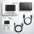 Mini Dual Dock AXAGON ADSA-D25 USB 3.2 Gen 1 - 2x SATA 6G 2.5" SSD/HDD image number null