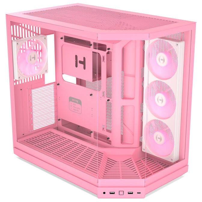 Caixa E-ATX Hyte Y50 Vidro Temperado Strawberry Milk image number 2