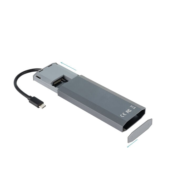 Caixa SSD com HUB Tooq TQE-2241G M.2 NGFF/NVMe USB3.2 Gen 2 image number 2