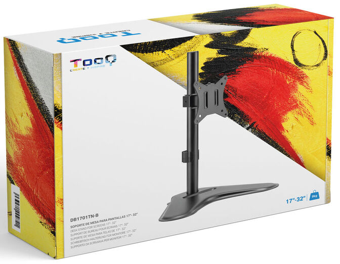 Suporte de Mesa Tabletop Tooq Tilt e Altura Ajust&aacute;vel 17" a 32" Max. 9kg Preto image number 3