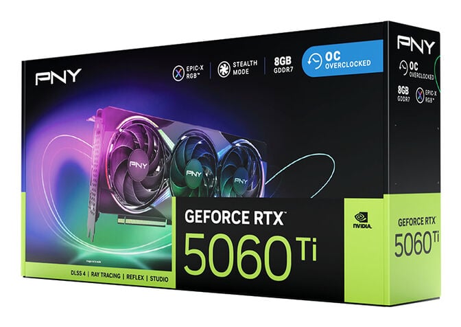 Gr&aacute;fica PNY GeForce&reg; RTX 5060 Ti Gaming RGB Triple Fan OC 8GB GDDR7 DLSS4 image number 8