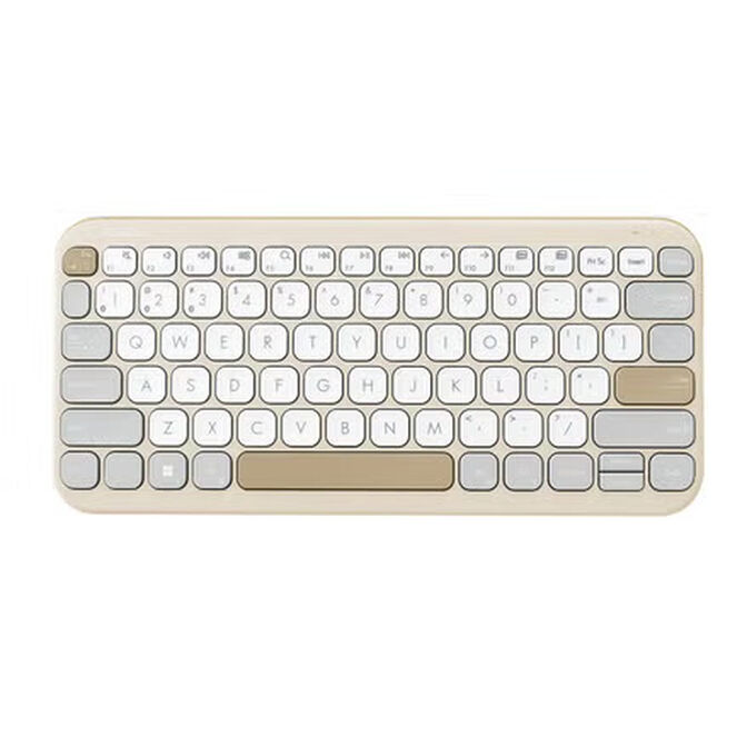 Teclado Asus Marshmallow KW100 Bluetooth Bege image number 0