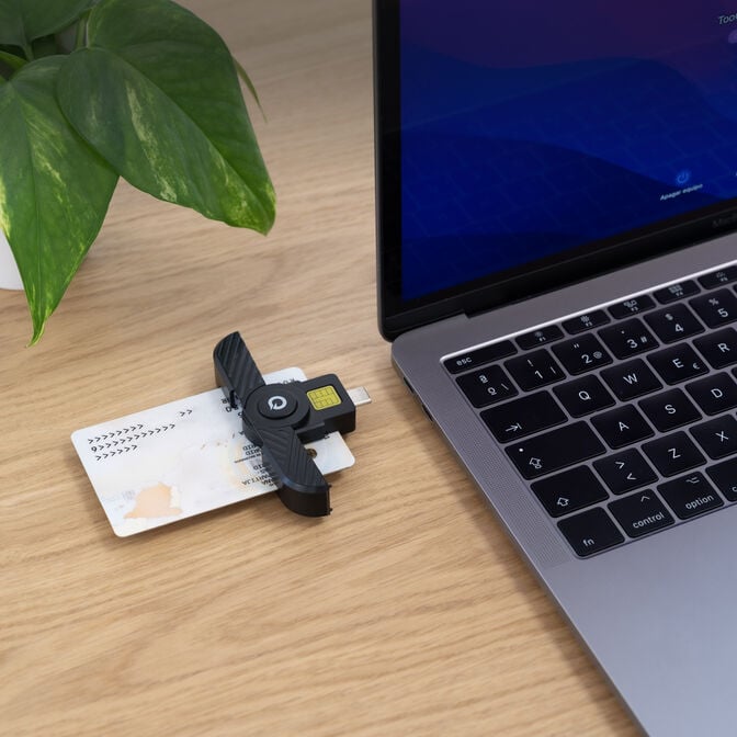 Leitor de Cart&otilde;es DNIE Tooq USB-C 2.0, Preto image number 5