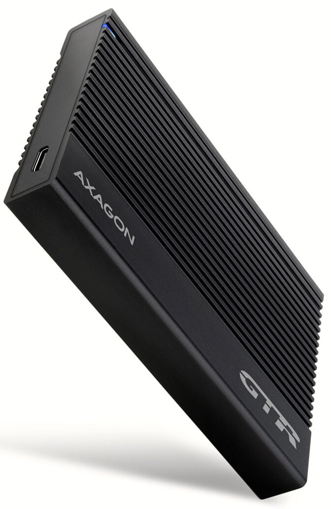 Caixa Externa AXAGON EE25-GTR USB-C 3.2 Gen 2 - SATA 6G, 2.5" External RIBBED box BLACK image number 0